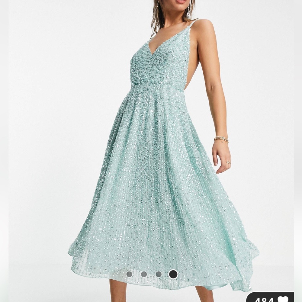 COPY - ASOS edition embellished cami midi sequin dress